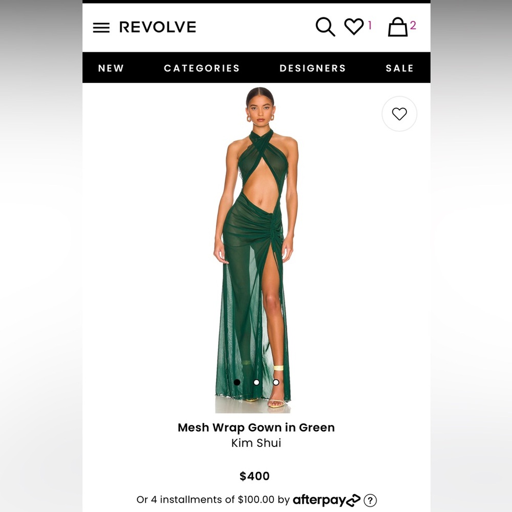 Kim Shui Emerald Green Wrap Gown Dress From Revolve